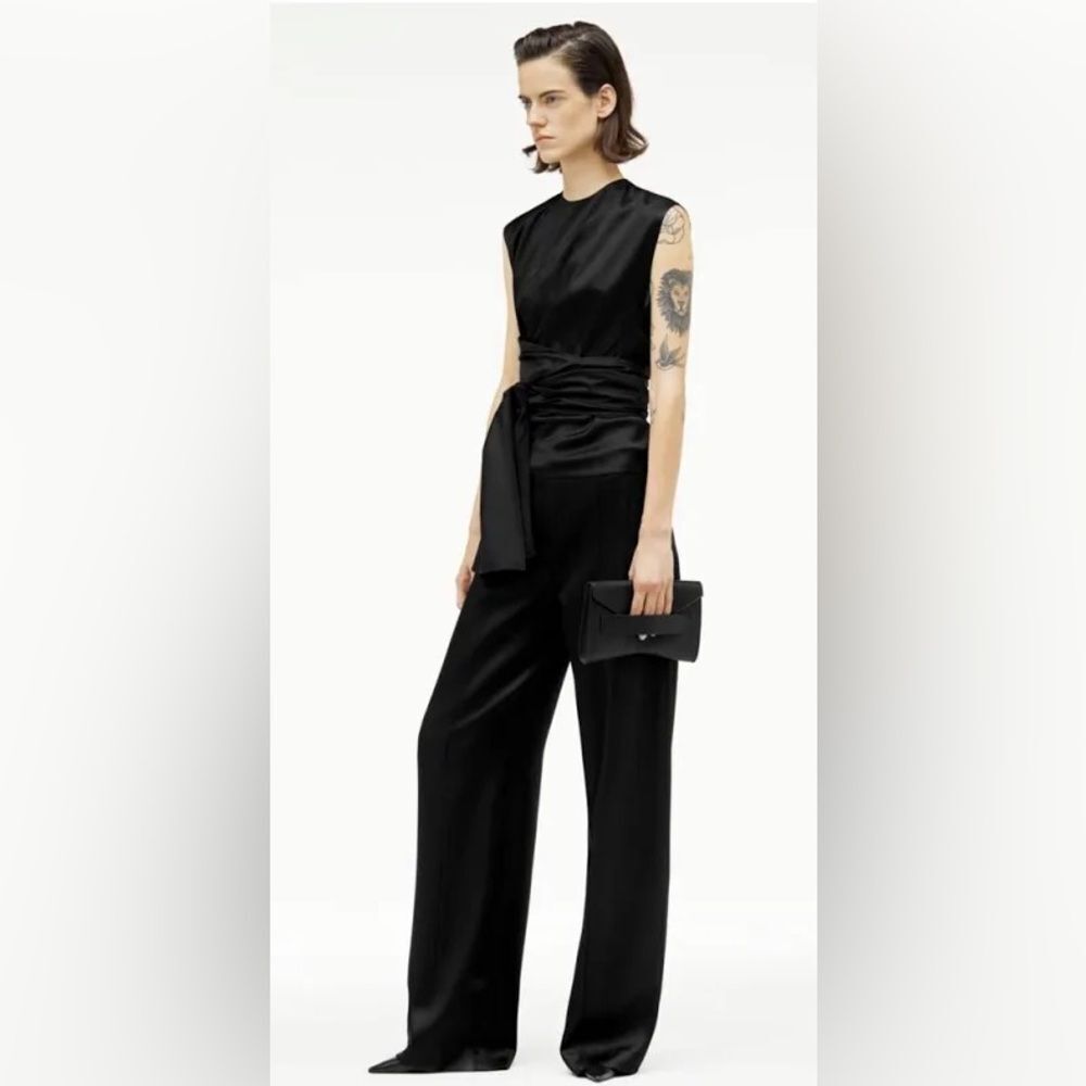 Zara Narciso Rodriguez wide leg pants Black‎ XS NWT